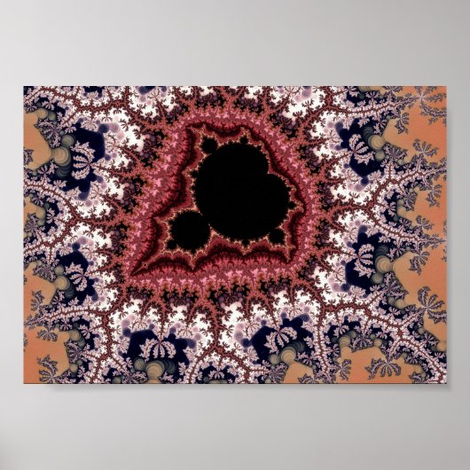 Poster Art fractal Mandelbrot complexe (Devant)
