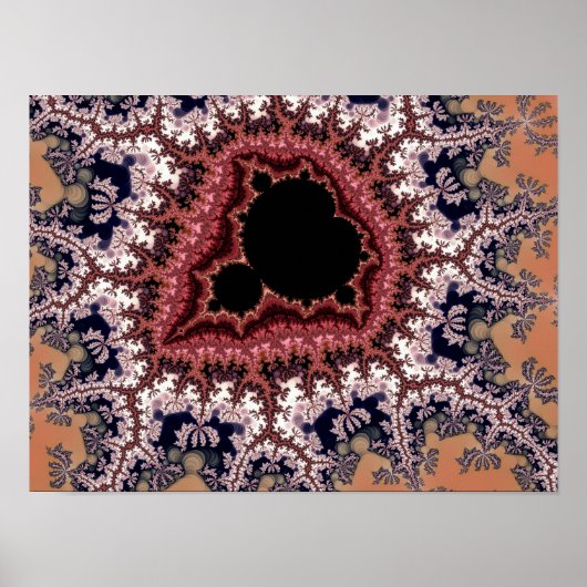 Poster Art fractal Mandelbrot complexe (Devant)
