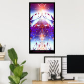 Poster Art fractal - Pouvoir des mathématiques (Bureau à domicile)