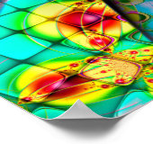 Poster Art fractal psychédélique (Coin)