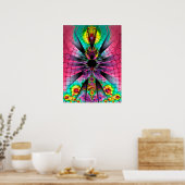 Poster Art fractal psychédélique (Cuisine)