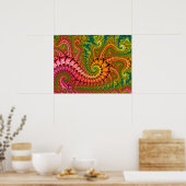 Poster Art fractal psychédélique (Cuisine)