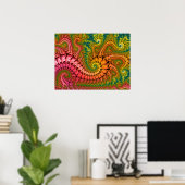 Poster Art fractal psychédélique (Bureau à domicile)