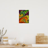 Poster Art fractal psychédélique (Cuisine)