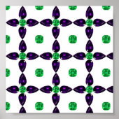 Poster Art Gemstone, vert et violet (Devant)