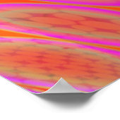 Poster Art Génétique Psychédélique Blobs Rose Blanc Sur R (Coin)