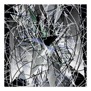 Poster Art Géométrique Abstrait 3D