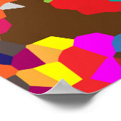 Poster Art géométrique Abstrait coloré (Coin)