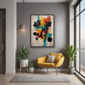 Poster Art géométrique Abstrait dynamique