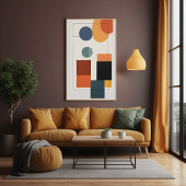 Poster Art géométrique Abstrait minimaliste