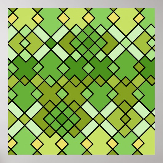 Poster art géométrique abstrait moderne (Devant)