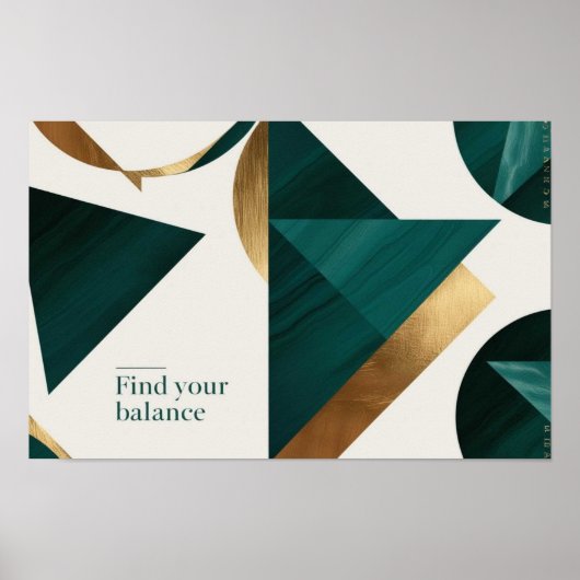 Poster Art géométrique Abstrait Moderne minimaliste poste (Devant)