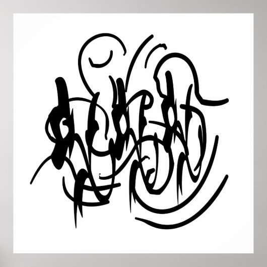 Poster art géométrique abstrait moderniste (Devant)