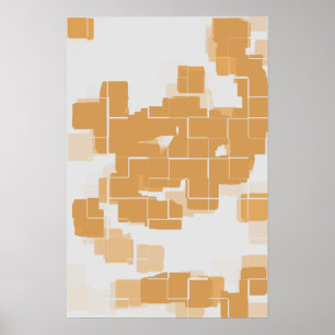Poster Art géométrique "Citrouille Pie"