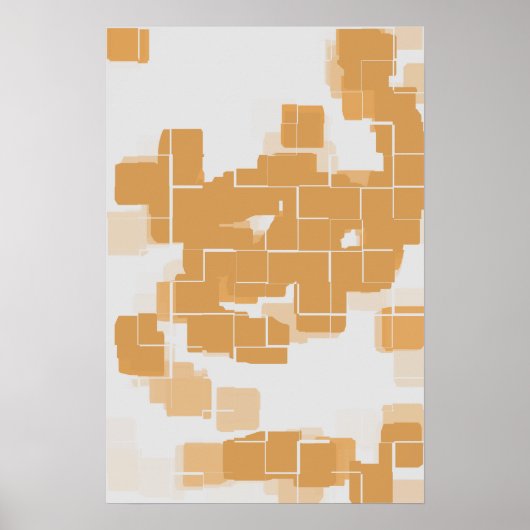 Poster Art géométrique "Citrouille Pie" (Devant)