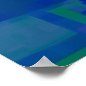 Poster Art géométrique "DeepBlue" (Coin)
