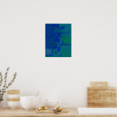 Poster Art géométrique "DeepBlue" (Cuisine)