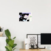 Poster Art géométrique "Dream Blue" (Bureau à domicile)
