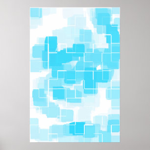 Poster Art géométrique "Eau"