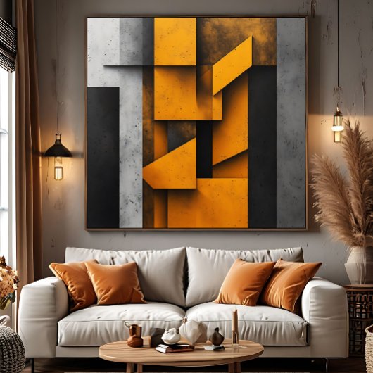 Poster Art Géométrique Industriel