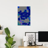 Poster Art géométrique "Lake" (Bureau à domicile)