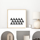 Poster Art géométrique minimaliste moderne en noir et bla<br><div class="desc">Poster d'art moderne minimaliste de design géométrique scandinave en noir et blanc</div>