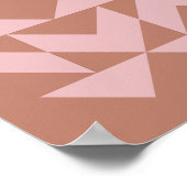 Poster Art géométrique moderne | Blush et Terracotta (Coin)