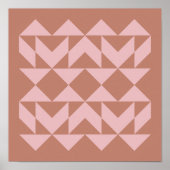 Poster Art géométrique moderne | Blush et Terracotta (Devant)