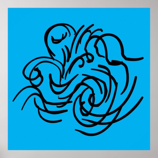 Poster Art géométrique moderniste abstrait (Devant)