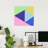 Poster art géométrique multicolore (Bureau à domicile)