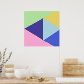 Poster art géométrique multicolore (Cuisine)