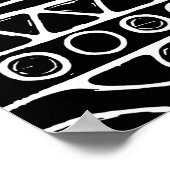 Poster Art géométrique noir et blanc 2 (Coin)