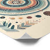 Poster Art géométrique Pastel Boho (Coin)