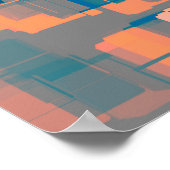 Poster Art géométrique "Sunset" (Coin)