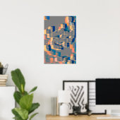 Poster Art géométrique "Sunset" (Bureau à domicile)