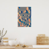 Poster Art géométrique "Sunset" (Cuisine)