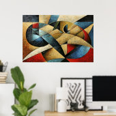 Poster Art géométrique texturé (Bureau à domicile)