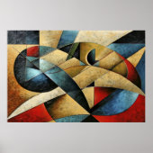 Poster Art géométrique texturé (Devant)