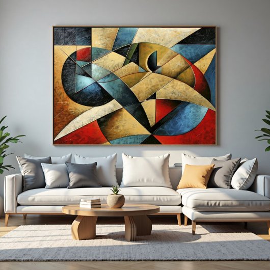 Poster Art géométrique texturé