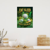 Poster Art Golf Contrefaçon Rétro Vintage (Cuisine)
