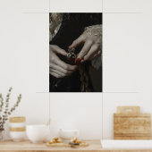 Poster Art gothique imprimable de vampire victorien sombr (Cuisine)