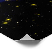 Poster Art Graphique, Illustration de loup cosmique viole (Coin)