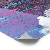 Poster Art graphique numérique moderne design tours rose (Coin)