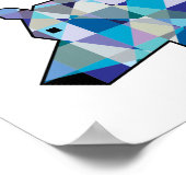 Poster Art graphique original Wolf Head | Profil du visag (Coin)