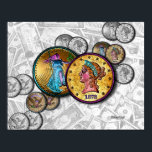 Poster & Art - Gros Coin Pop Art<br><div class="desc">Pour tous ceux qui aiment l'argent, ne peut pas obtenir assez d'argent, besoin de plus de lune et de la monnaie de besoin! Voici un petit art pop qui devrait chatouiller votre portefeuille et choyer votre sac à main ! Big Coins Pop Art apportera une touche contemporaine et colorée de...</div>