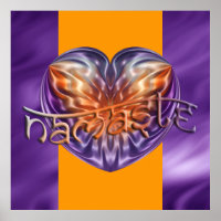 ART Heart NAMASTE | vagues lila, orange