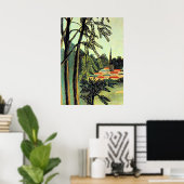 Poster Art Henri Rousseau, Vue sur Saint Cloud (Bureau à domicile)