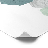 Poster Art hexagone des teintes côtières scandinaves géom (Coin)