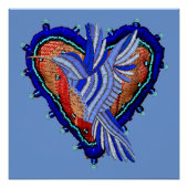 Poster Art Hispanique Du Coeur Et De L'Oiseau (Devant)