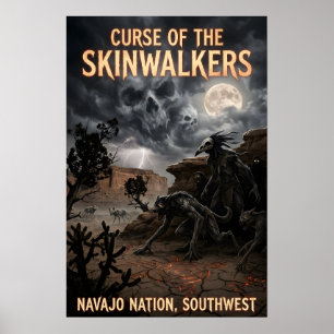 Poster Art horrifique du folklore sombre de la nation Nav